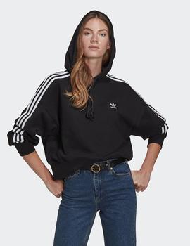 Sudadera Crop Capucha Adidas SHORT HOODIE - Negro