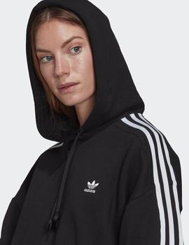 Sudadera Crop Capucha Adidas SHORT HOODIE - Negro