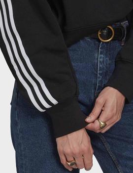 Sudadera Crop Capucha Adidas SHORT HOODIE - Negro