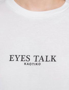 Camiseta Kaotiko EYES TALK - Blanco