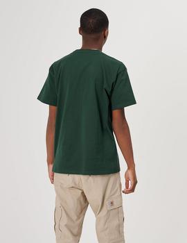 Camiseta Carhartt CHASE SS - Dark Teal Gold