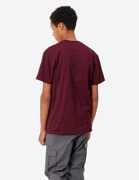 Camiseta Carhartt CHASE SS - Bordeaux Gold