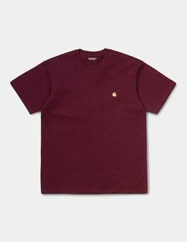 Camiseta Carhartt CHASE SS - Bordeaux Gold