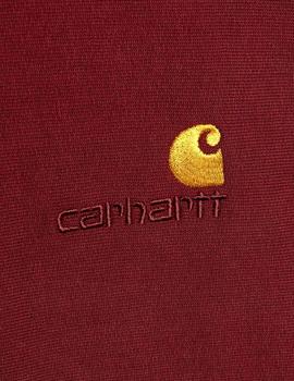 Sudadera Carhartt AMERICAN SCRIPT - Bordeaux