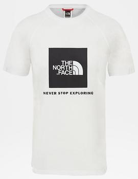 Camiseta TNF RAGLAN RED BOX - White/Black
