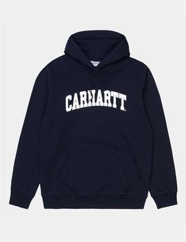Sudadera Capucha Carhartt UNIVERSITY - Dark Navy / White