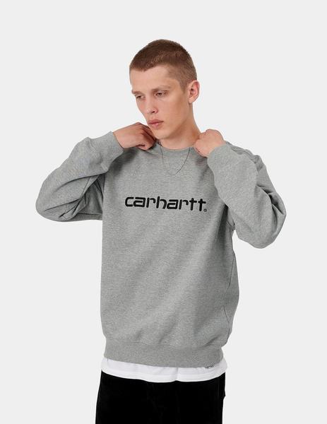 Crew CARHARTT SWEAT - Grey Heather / Blac