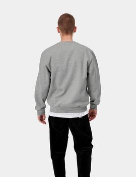 Sudadera Crew CARHARTT SWEAT - Grey Heather / Blac