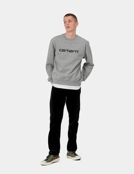 Sudadera Crew CARHARTT SWEAT - Grey Heather / Blac