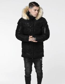 Cazadora SIKSILK PUFF PARKA. - BLACK WET CAMO