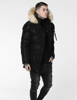 Cazadora SIKSILK PUFF PARKA. - BLACK WET CAMO