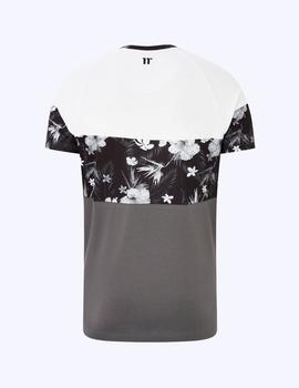 Camiseta TRIPLE PANEL FLORAL MUSCLE FIT - Wh Bl Fl