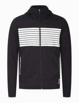 Sudadera Abierta Eleven CUT AND SEW PRINTED STRIPE - Negr