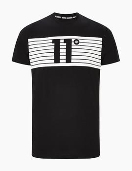 Camiseta Eleven PLACEMENT STRIPE LOGO - Black