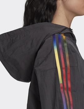 Sudadera Adidas CROPPED HALFZIP - Negro