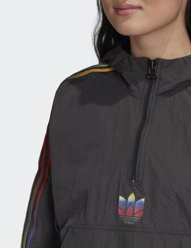 Sudadera Adidas CROPPED HALFZIP - Negro