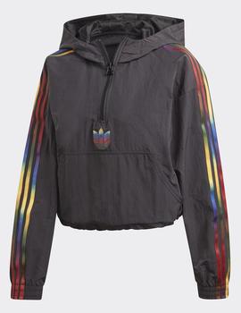 Sudadera Adidas CROPPED HALFZIP - Negro