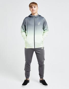 Sudadera Abierta Illusive BLAZE FADE - Dark Grey/Lime