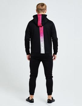 Sudadera Capucha Illusive London FLUX TAPED - Black/Pink