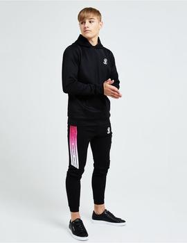 Sudadera Capucha Illusive London FLUX TAPED - Black/Pink