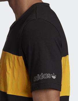 Camiseta Adidas PANEL TRF - Negro amarillo