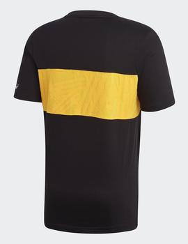 Camiseta Adidas PANEL TRF - Negro amarillo