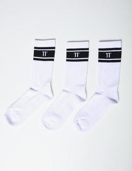 Calcetines Eleven CORE STRIPE 3 PK - White