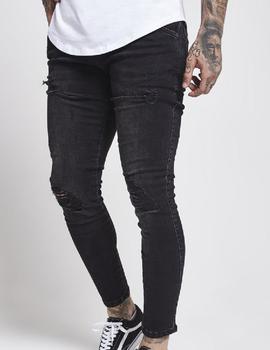 Pantalón SIKSILK SKINNY DISTRESSED DENIM 20 - WASHED BLACK