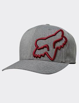 Gorra Fox CLOUDED FLEXFIT HAT - Gris Rojo