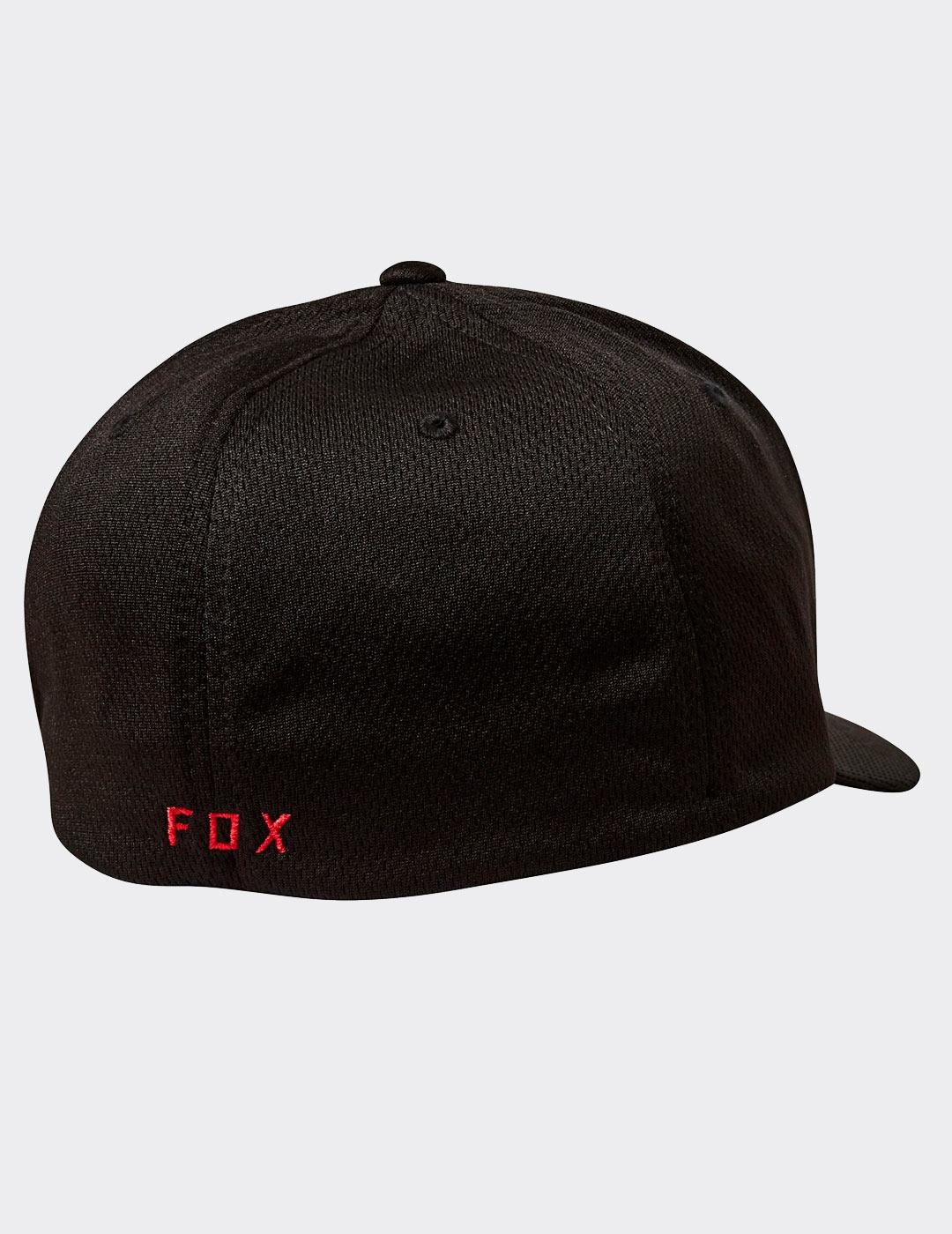 Gorra FOX LITHOTYPE FLEXFIT HAT - Negro Rojo