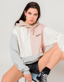 Sudadera Capucha Kaotiko AIDEN - Pink/Ivory/Cement