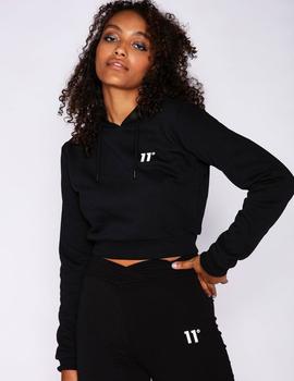 Sudadera Eleven Degrees CORE CROPPED - Black