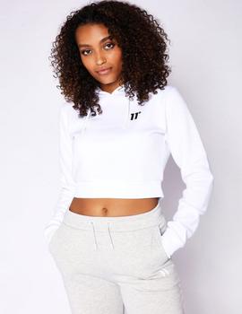 Sudadera Eleven Degrees CORE CROPPED - White