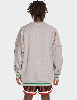 Sudadera Crew Grimey THE LOOT EL BOTIN  - Gris Vigoré