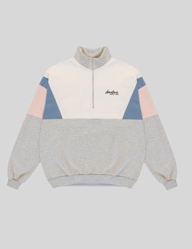 Sudadera Crew Kaotiko COLIN - Marfil/Azul/Rosa/Gris