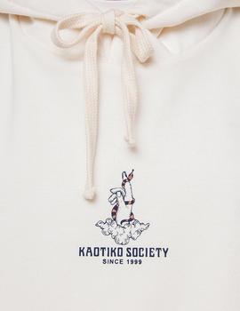 Sudadera Capucha Kaotiko HAND SNAKE - Marfil