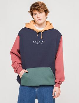 Sudadera Capucha Kaotiko KENAI - Marino Burgundy