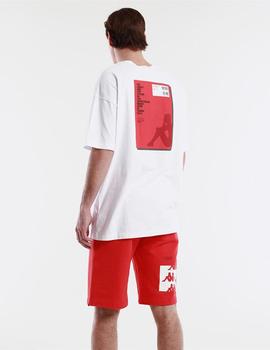 Camiseta Kappa ENFAS - Blanco Rojo