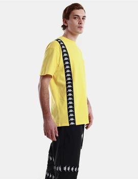 Camiseta Kappa ECOP - Amarillo Negro