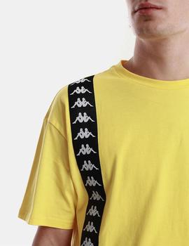 Camiseta Kappa ECOP - Amarillo Negro