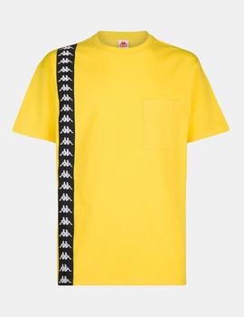 Camiseta Kappa ECOP - Amarillo Negro