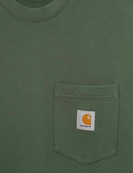 Sudadera Crew CARHARTT POCKET  - Dollar Green