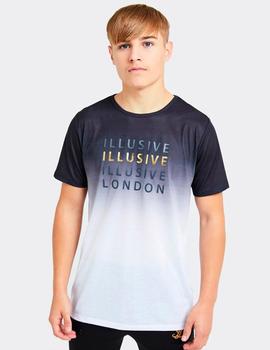 Camiseta Illusive London SOVEREIGN FADE - Black/White