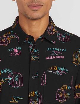 CAMISA VOLCOM ALIENATED SS SHIRT BLK BLACK