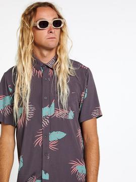 CAMISA VOLCOM BERMUDA SS SHIRT DCR DARK CHARCOAL