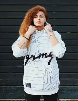 Sudadera Capucha GRIMEY STRANGE FRUIT GRMY  - Blanco