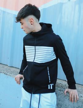 Sudadera Abierta Eleven CUT AND SEW PRINTED STRIPE - Negr