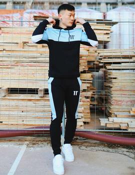 Sudadera Eleven CUT AND SEW COLOUR BLOCK - Black/Powder B