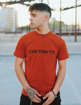 Camiseta Carhartt SCRIPT - Cinnamon/Black