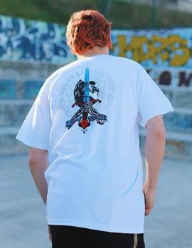 Camiseta PPP SKULL - SWORD BANNER - Blanco
